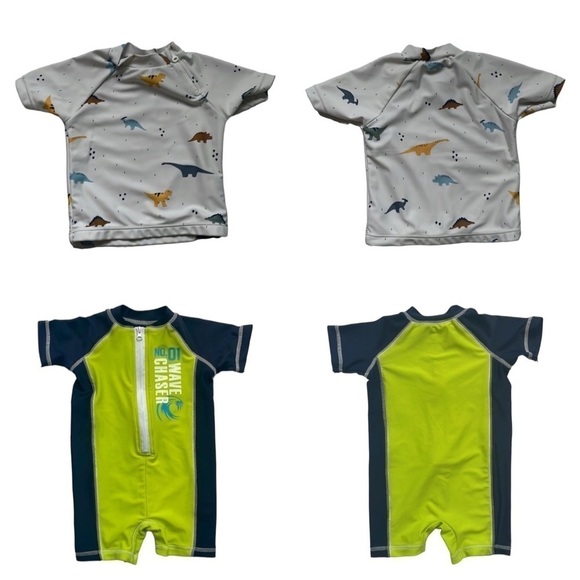 NWOT Baby Swim and Rash Guard Bundle 3-6 M 2 Pieces - Picture 1 of 9